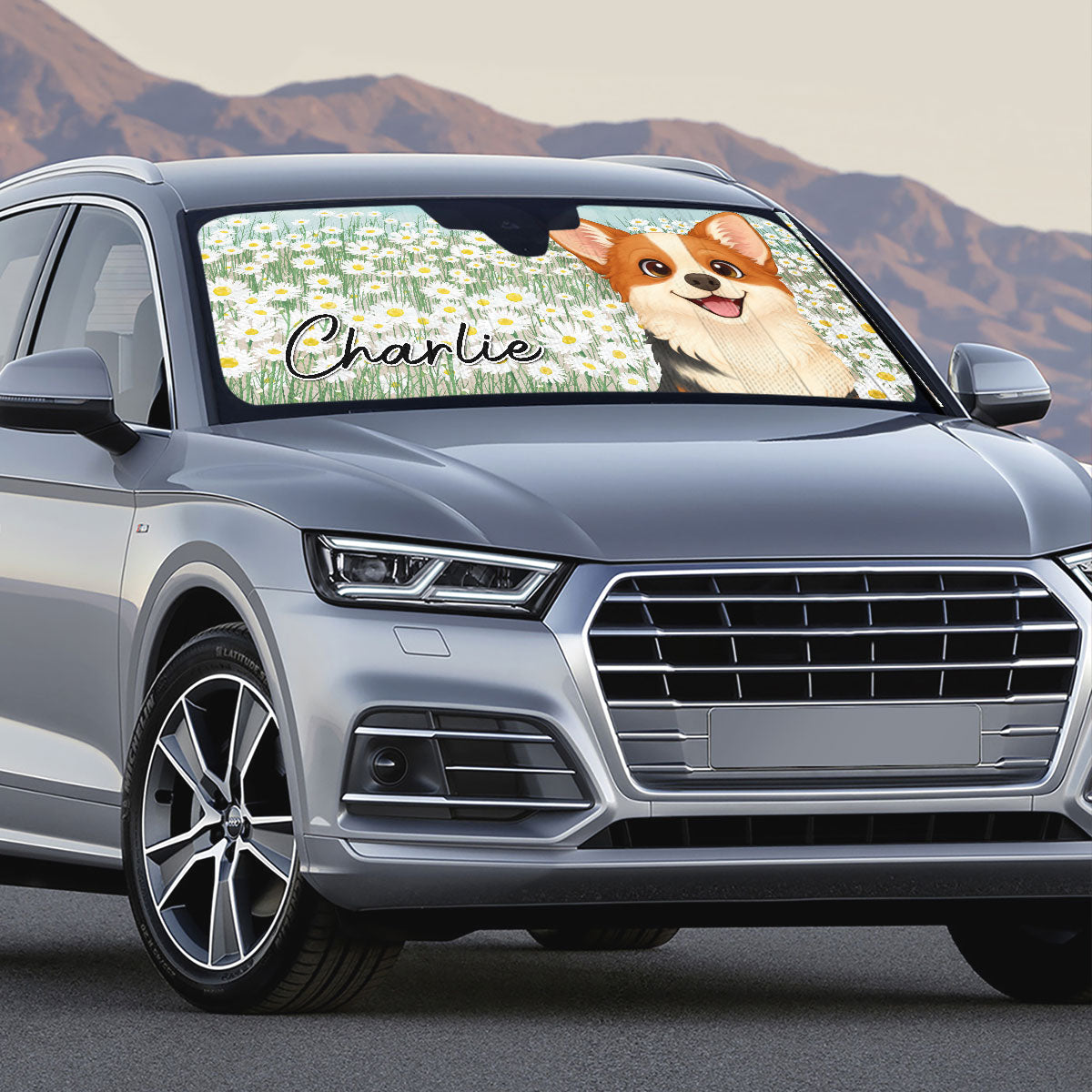 Custom Christmas Birthday Gifts Car Accessories for Dog Parents • Is It Spring Yet - Personalized Car Sunshade