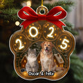 Custom Christmas Decor Home Birthday Gifts For Pet Mom, Pet Lovers • Snow All Over Here Photo - Personalized 3D Inflated Effect Acrylic Ornament