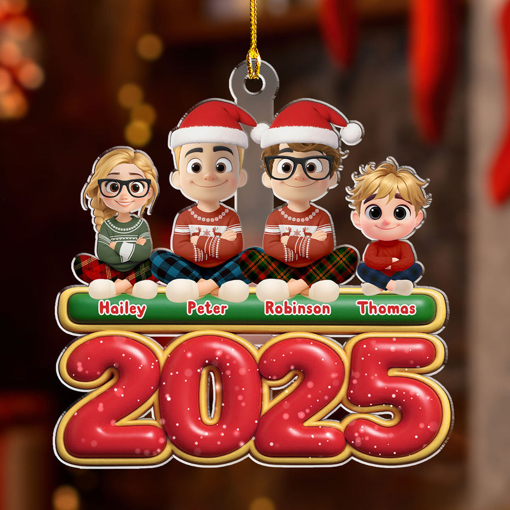 We And Our Kids Best Family - Personalized Acrylic Ornament