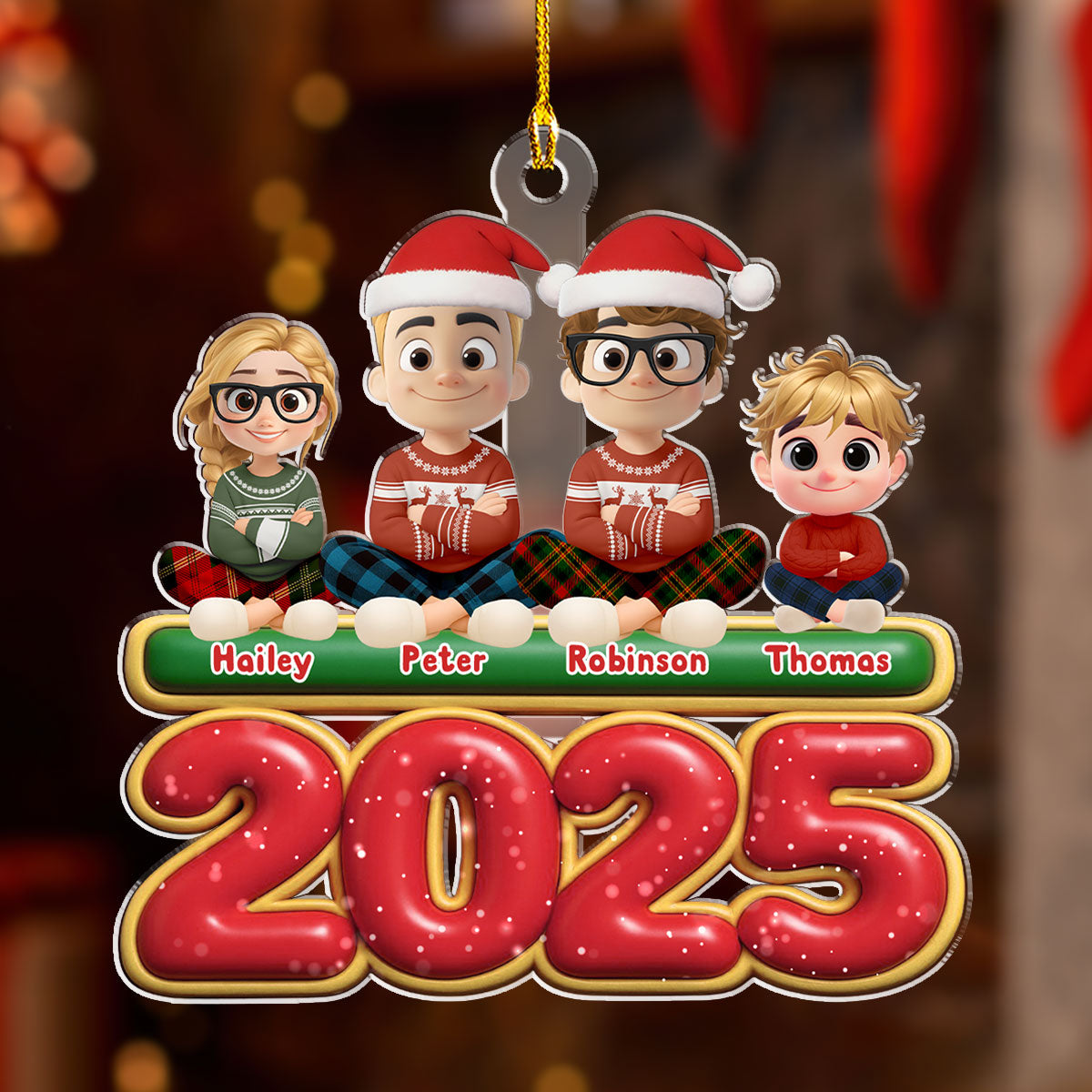 We And Our Kids Best Family - Personalized Acrylic Ornament