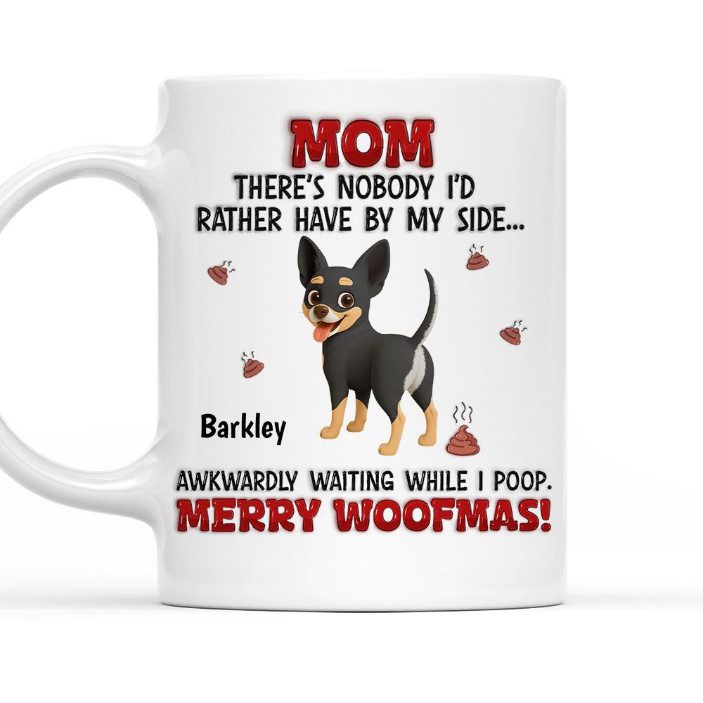 Custom Christmas Birthday Gifts For Dog Lovers • While I Am Pooping - Personalized 3D Inflated Effect Mug
