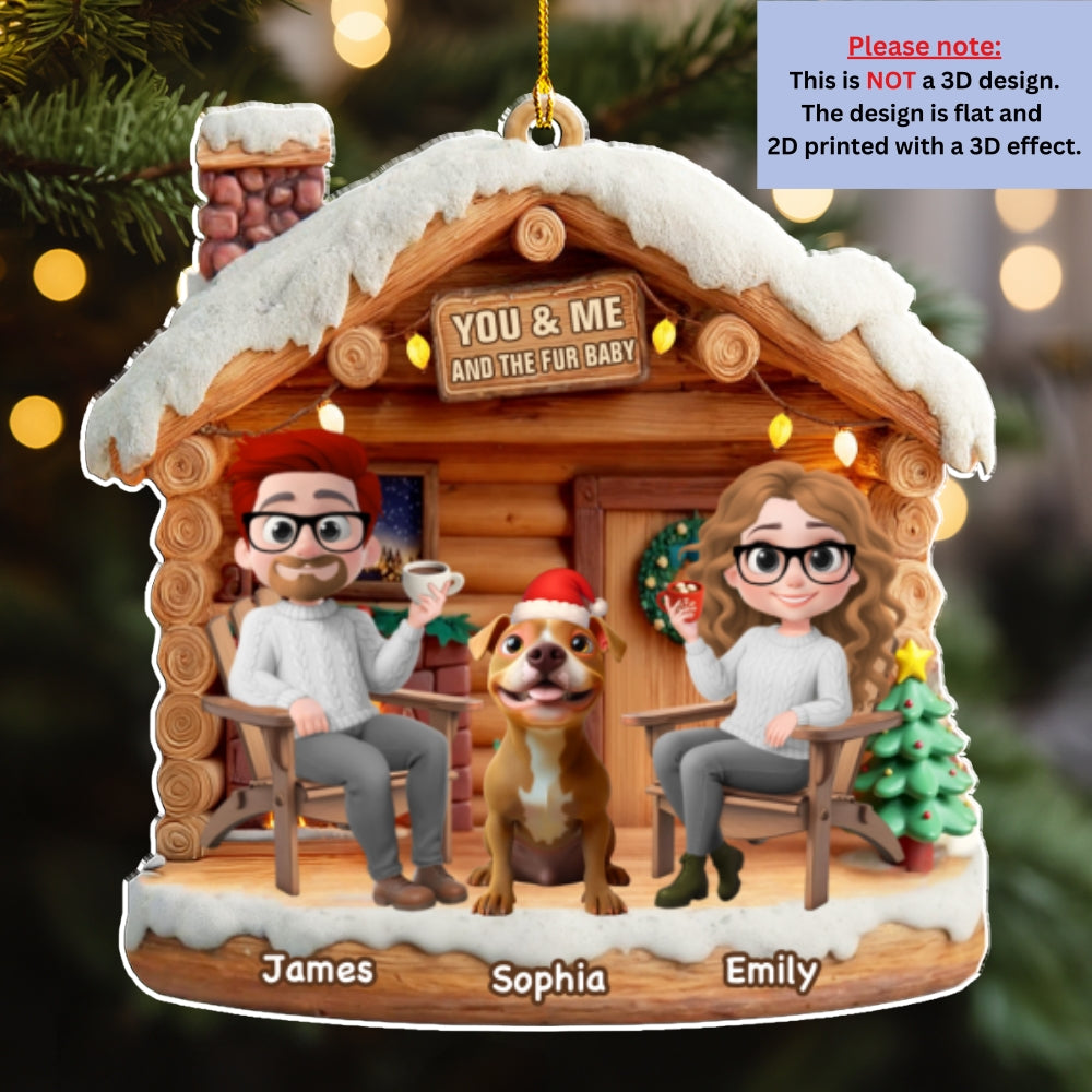 Custom Christmas Decor Home Birthday Gifts For Pet Lovers • Have A Chat With Them - Personalized 3D Effect Acrylic Ornament