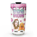Custom Mother's day Birthday Gifts For Dog Mom, Dog Lovers • Dog Mom Glitter - Personalized 3D Inflated Effect Tumbler