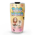 Custom Christmas Birthday Gifts For Dog Mom, Dog Lovers • Cheese Dog Mama Cartoon - Personalized 3D Inflated Effect Tumbler