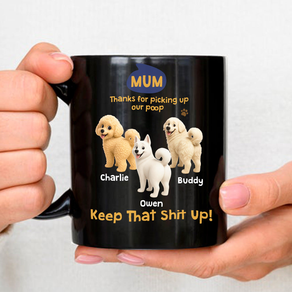 Custom Christmas Birthday Gifts For Dog Lovers • Keet That Shit Up Dog Parent - Personalized Coffee Mug