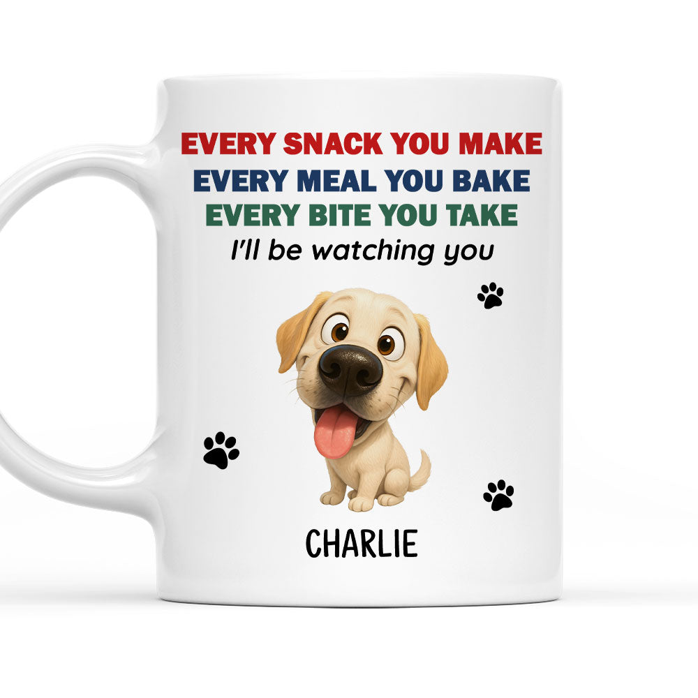 Custom Christmas Birthday Gifts For Dog Lovers • Watching You Dad Mom - Personalized Coffee Mug