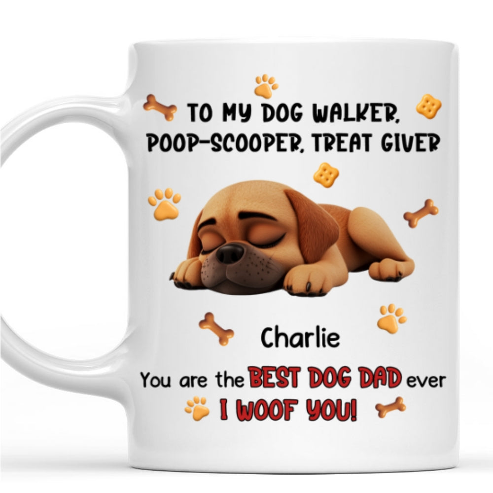 Custom Father's day Birthday Gifts For Dog Dad, Dog Lovers • To My Best Dog Walker - Personalized Coffee Mug