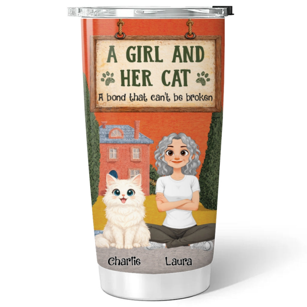Custom Christmas Birthday Gifts For Cat Mom, Cat Lovers • In The Storybook Cat Mom Era - Personalized Tumbler