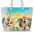 Dog At The Beach - Personalized Beach Bag