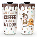 Custom Mother's day Birthday Gifts For Dog Mom, Dog Lovers • Coffee And Dog - Personalized 3D Inflated Tumbler