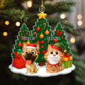 Custom Christmas Decor Home Birthday Gifts For Pet Lovers • Pet Under Christmas Tree - Personalized Acrylic Ornament