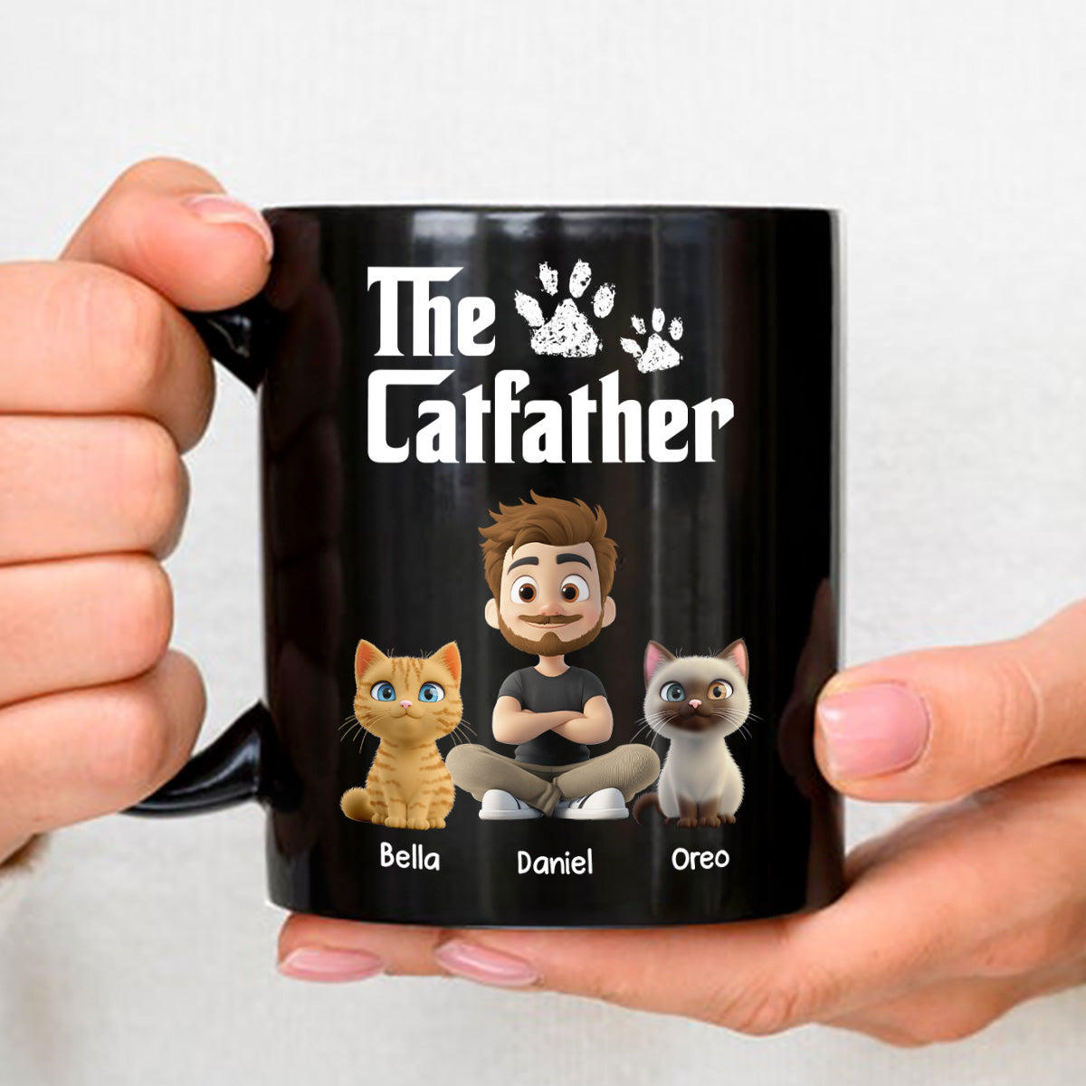 Custom Father's day Birthday Gifts For Cat Dad, Cat Lovers • Cool Cat Father - Personalized Coffee Mug