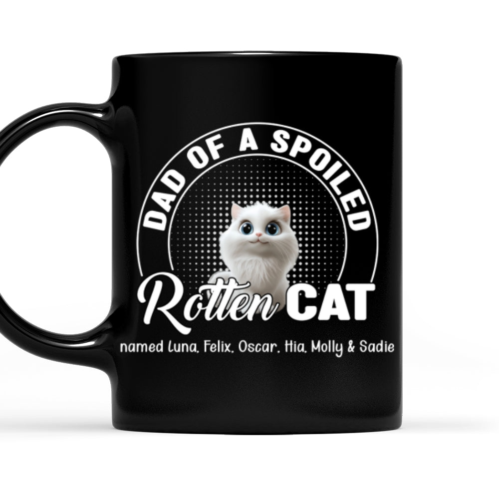 Custom Christmas Birthday Gifts For Cat Lovers • Handsome Spoiled Rotten Cat - Personalized Coffee Mug