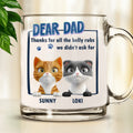 Custom Father's day Birthday Gifts For Cat Dad, Cat Lovers • Thanks For All The Belly Rubs - Personalized Glass Mug