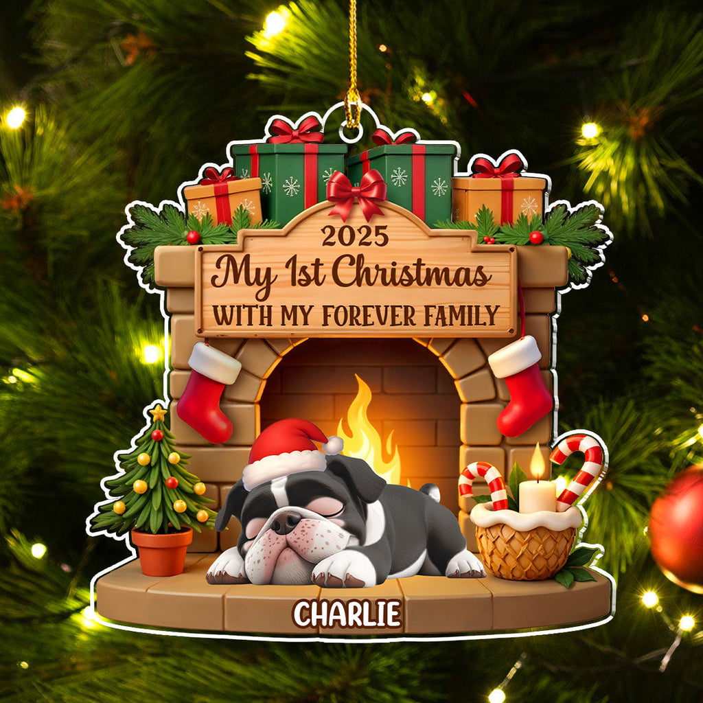 Custom Christmas Decor Home Birthday Gifts For Dog Lovers • My Forever Home - Personalized Acrylic Ornament