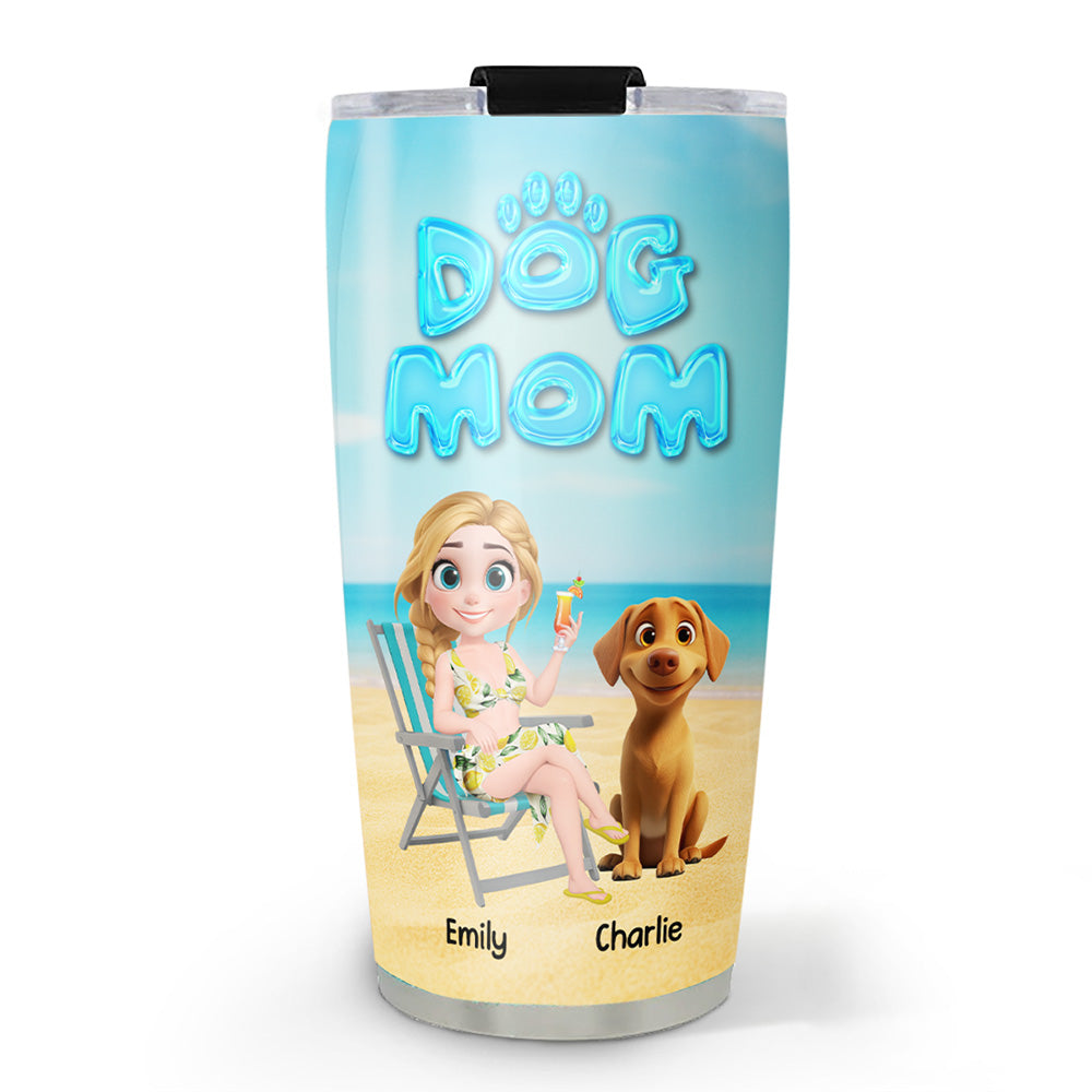 Custom Christmas Birthday Gifts For Dog Lovers • Summer Dog Mom - Personalized Tumbler