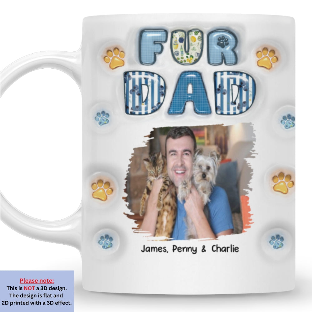 Custom Photo Christmas Birthday Gifts For Pet Dad, Pet Lovers • My Baby On Top Of All Photo - Personalized 3D Inflated Effect Mug