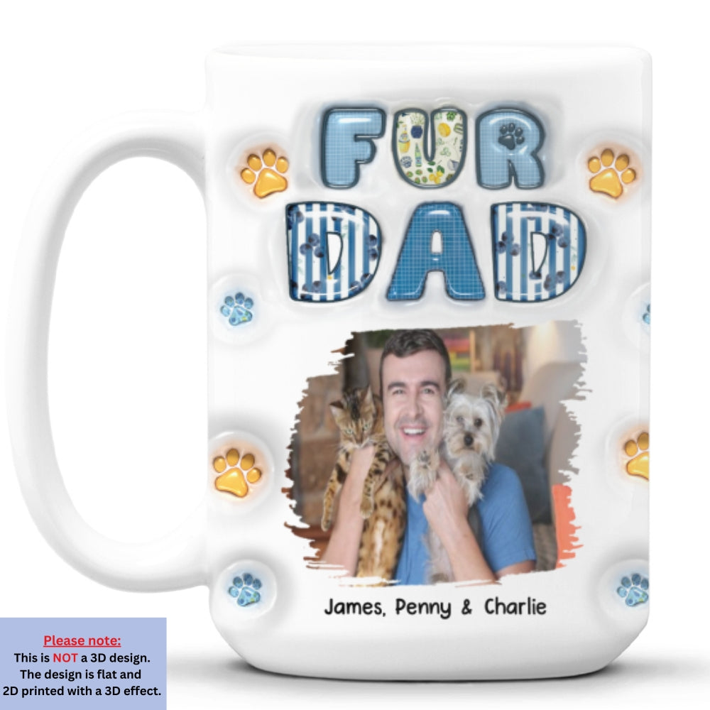 Custom Photo Christmas Birthday Gifts For Pet Dad, Pet Lovers • My Baby On Top Of All Photo - Personalized 3D Inflated Effect Mug