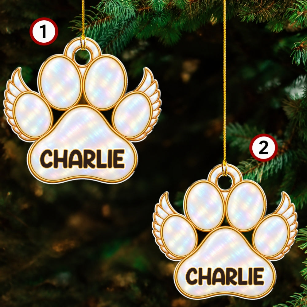 Custom Christmas Memorial Sympathy Gifts For Dogs, Cats • A Tree Of Love - Personalized Acrylic Ornament