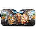 Custom Christmas Birthday Gifts Car Accessories for Pet Parents • Life Is Better With My Pets - Personalized Car Sunshade
