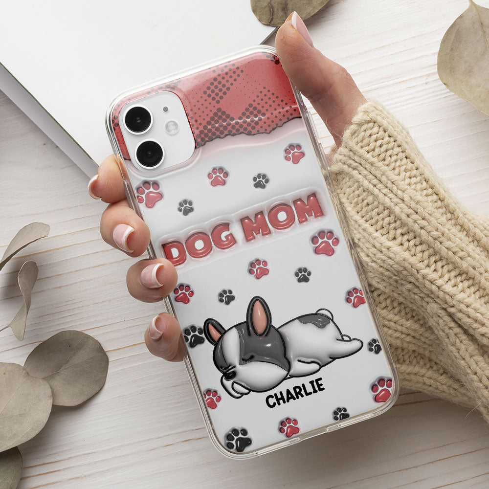 Dog Mom Version 2 - Personalized 3D Inflated Effect Phone Case