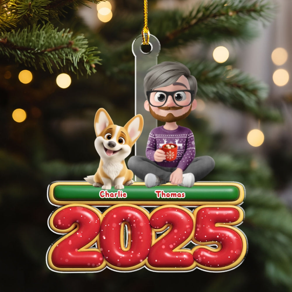 Custom Christmas Decor Home Birthday Gifts For Dog Lovers • Me And My Dog - Personalized Acrylic Ornament