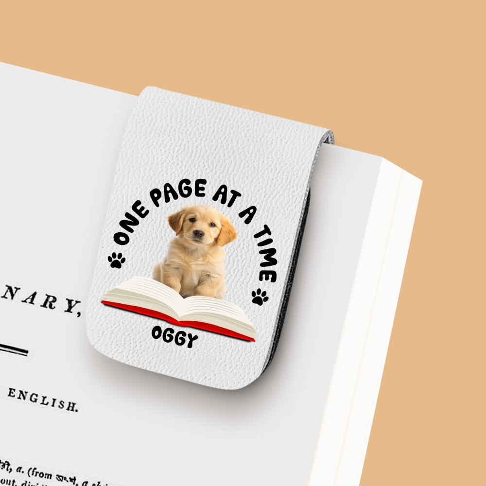 One Page Once Photo - Personalized Leather Bookmark