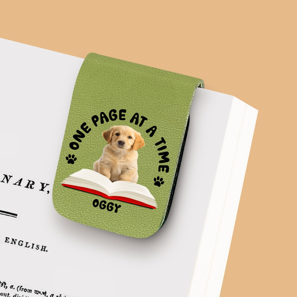 One Page Once Photo - Personalized Leather Bookmark