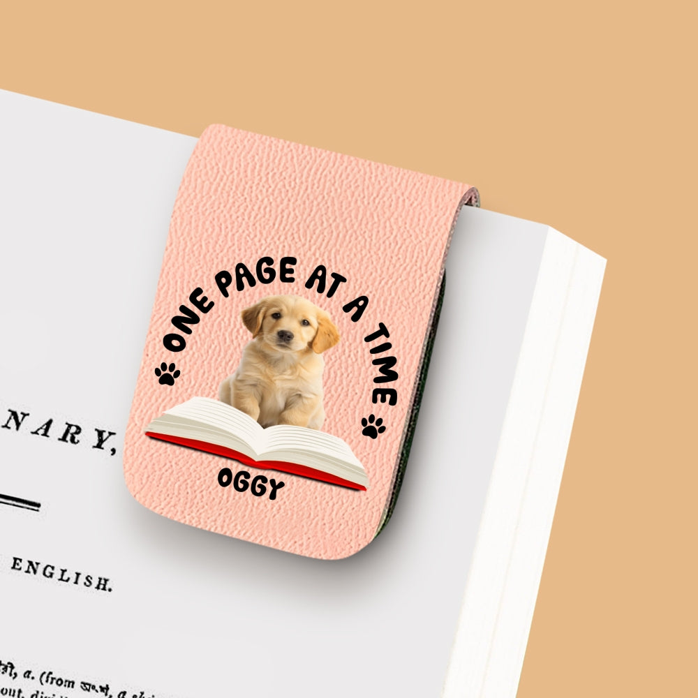 One Page Once Photo - Personalized Leather Bookmark