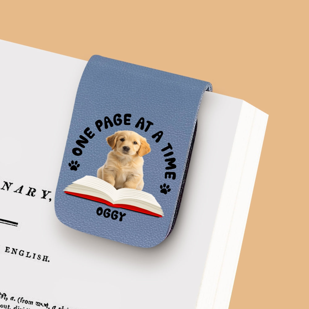 One Page Once Photo - Personalized Leather Bookmark