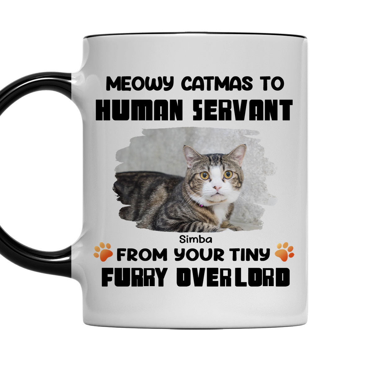 Custom Photo Christmas Birthday Gifts For Cat Lovers • Cat Butt Overlords Photo - Personalized Accent Mug