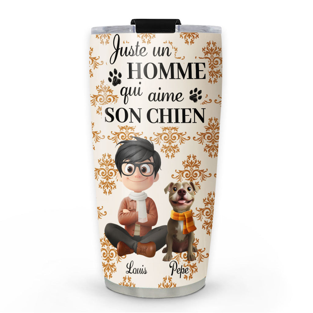 Custom Christmas Birthday Gifts For Dog Dad, Dog Lovers • Gobelet Personnalisé - Chiens Citrouille d’Automne