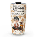 Custom Christmas Birthday Gifts For Dog Dad, Dog Lovers • Gobelet Personnalisé - Chiens Citrouille d’Automne