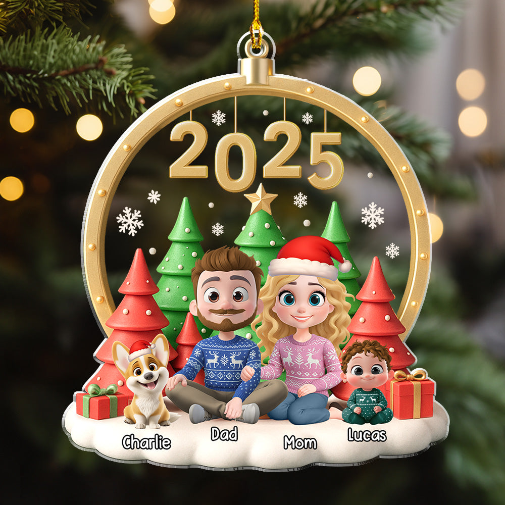 Custom Christmas Decor Home Birthday Gifts For Dog Lovers • From Now Always Us - Personalized Acrylic Ornament
