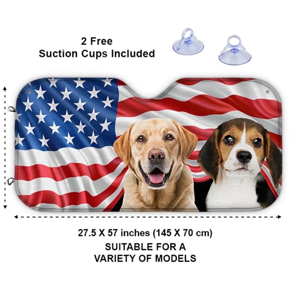 Life Is Better With Pets - Personalized Car Sunshade
