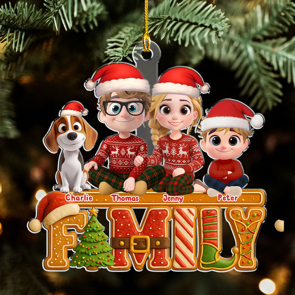 Custom Christmas Decor Home Birthday Gifts For Dog Lovers • Our Christmas Cake Crew - Personalized Acrylic Ornament