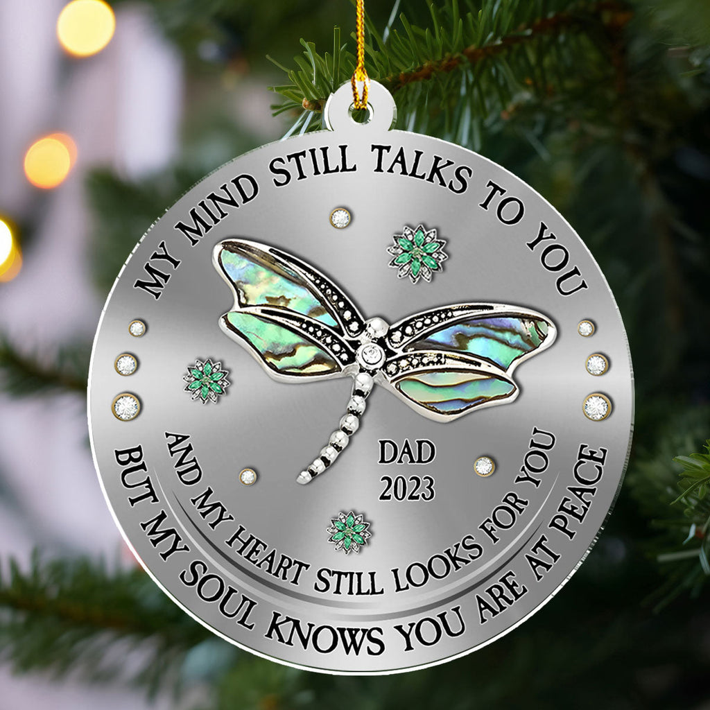 Dragonfly My Mind My Heart My Soul - Personalized Acrylic Ornament