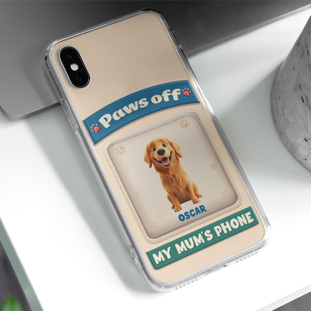 Paws Off This Phone - Personalized 3D Inflated Effect Phone Case