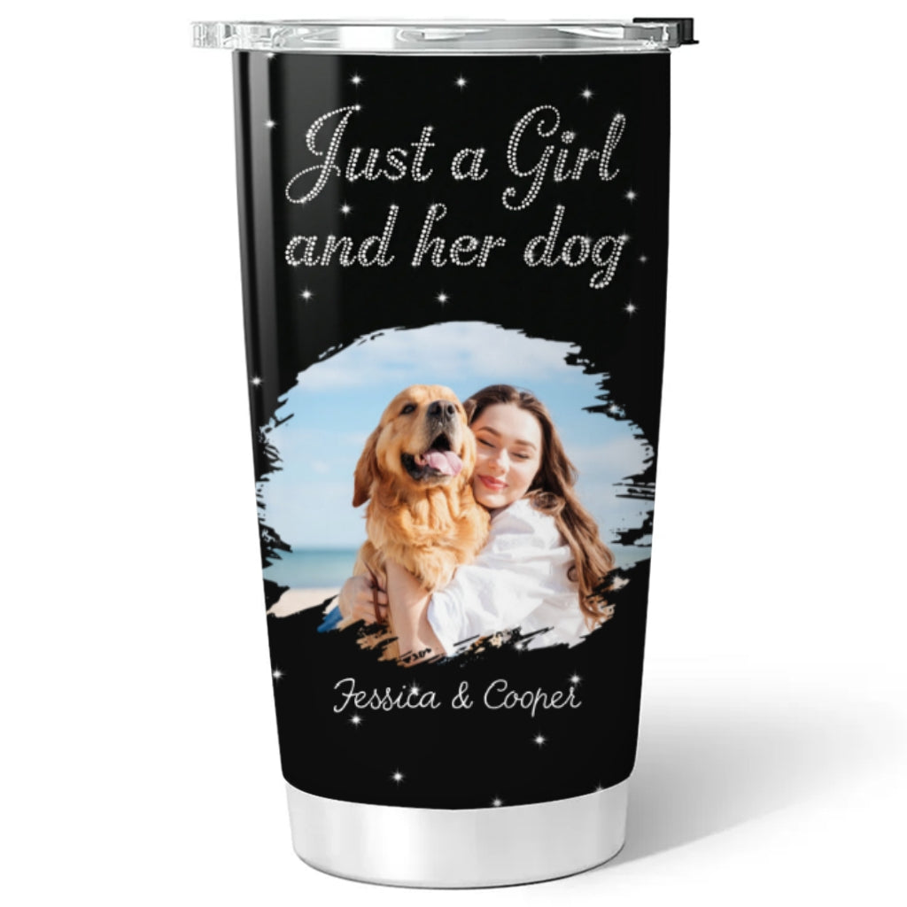 Custom Photo Christmas Birthday Gifts For Dog Mom, Dog Lovers • Every Second With You Photo - Personalized Tumbler