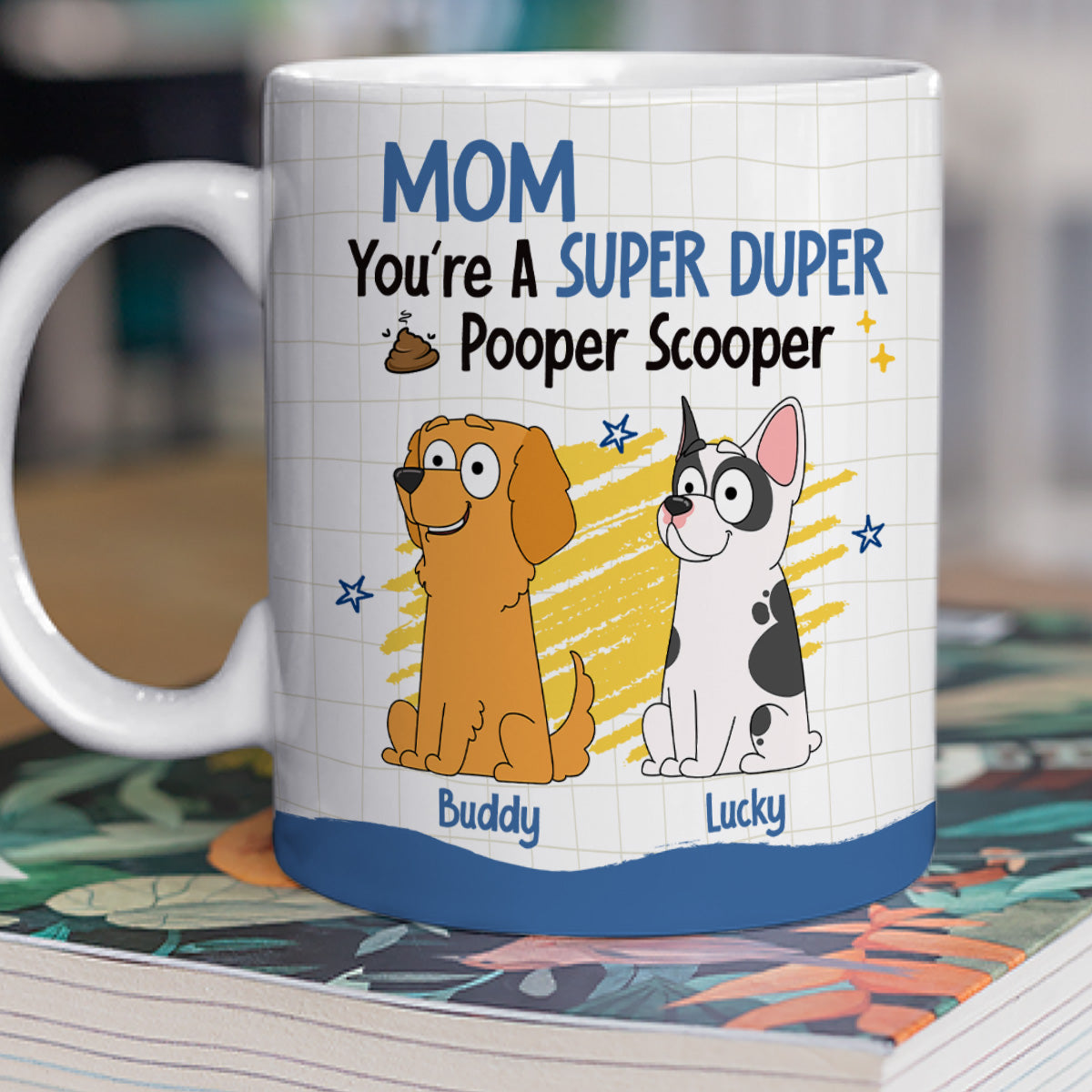 Custom Christmas Birthday Gifts For Dog Lovers • Pooper Scooper - Personalized Coffee Mug