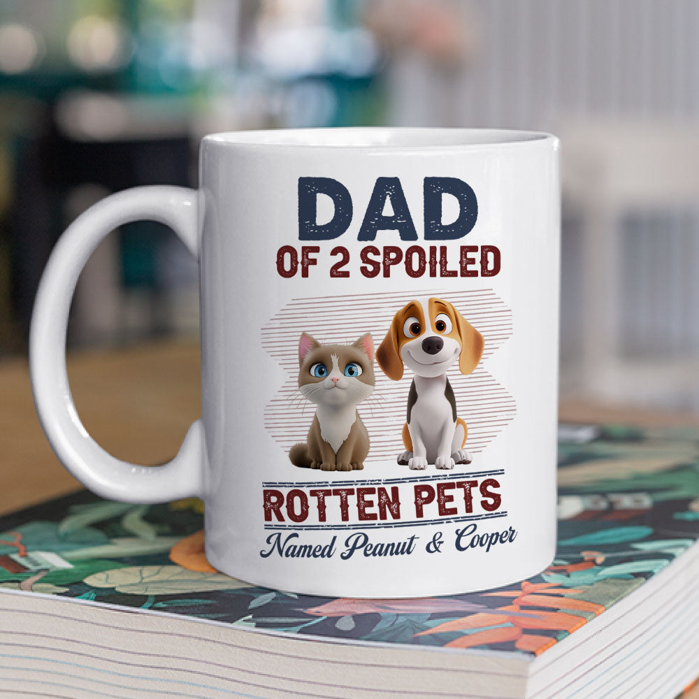 Custom Father's day Birthday Gifts For Pet Dad, Pet Lovers • New Rotten Pet Chibi - Personalized Coffee Mug