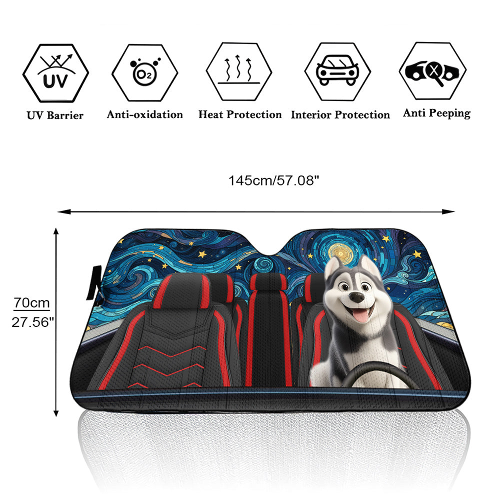 Custom Christmas Birthday Gifts Car Accessories for Pet Parents • Happy Trip - Personalized Car Sunshade