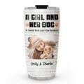 Custom Photo Christmas Birthday Gifts For Dog Lovers • Human And Their Dog Cartoon Christmas Ver New Photo - Personalized Tumbler