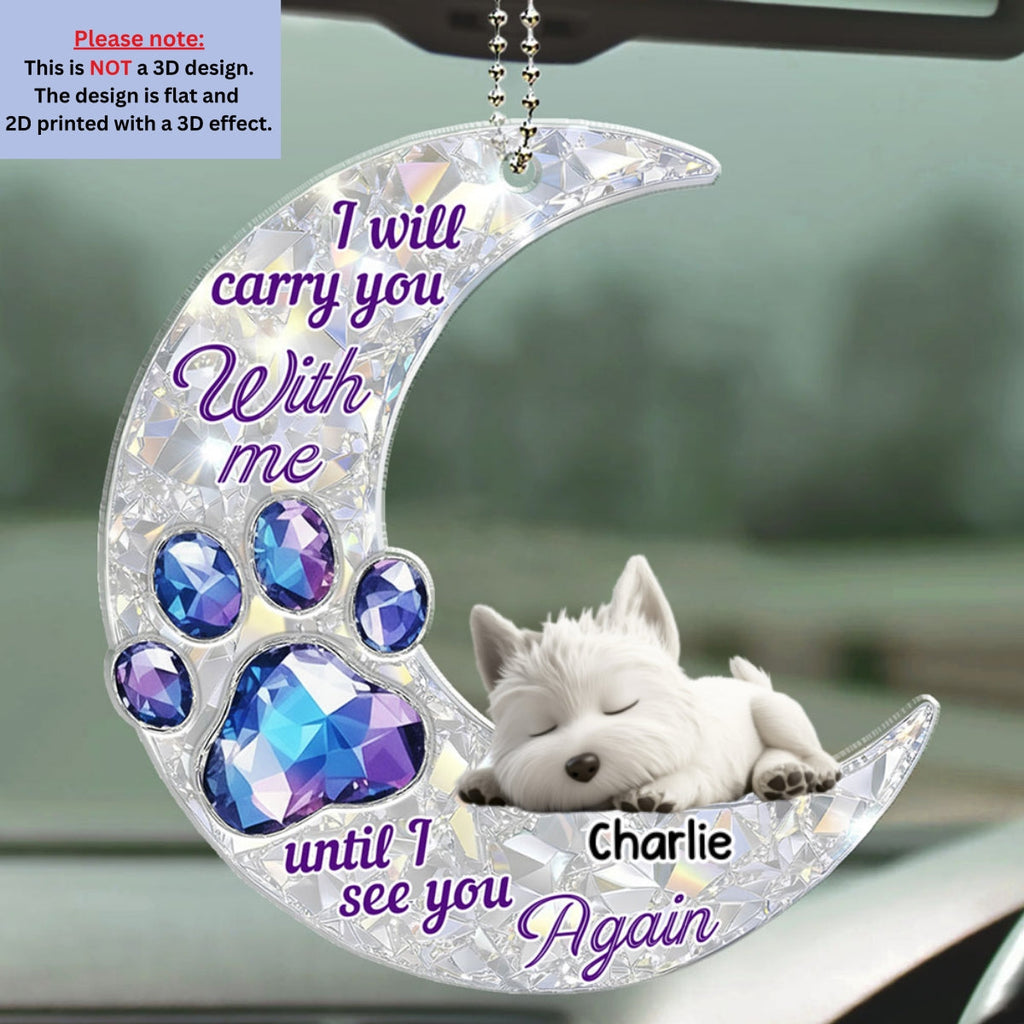Never Go Away From Me - Personalized 3D Effect Car Ornament