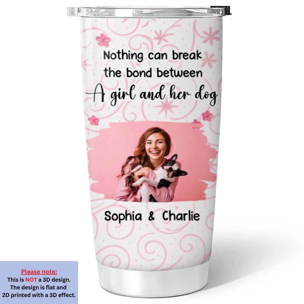 Custom Photo Christmas Birthday Gifts For Dog Lovers • Girls Are In Love With Dogs Photo - Personalized Tumbler