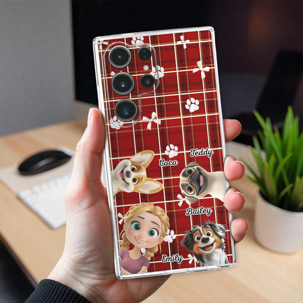 Dog Mom Bow Paw - Personalized Phone Case