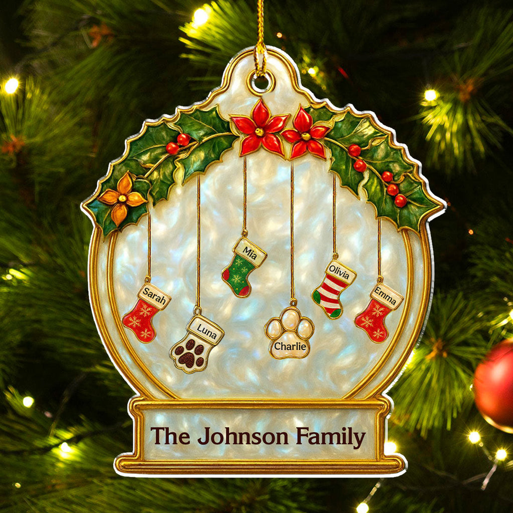 Family Stockings - Personalized Acrylic Ornament