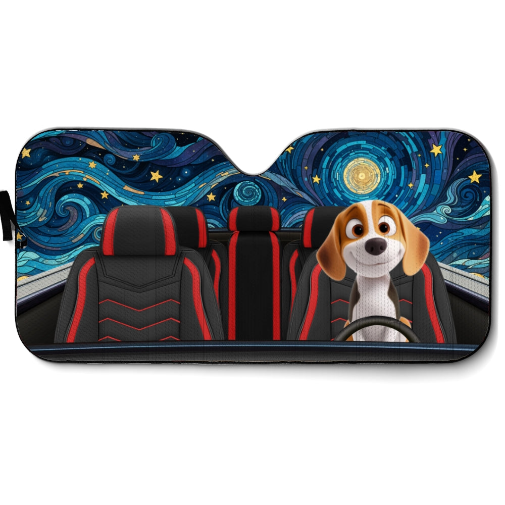 Custom Christmas Birthday Gifts Car Accessories for Pet Parents • Happy Trip - Personalized Car Sunshade