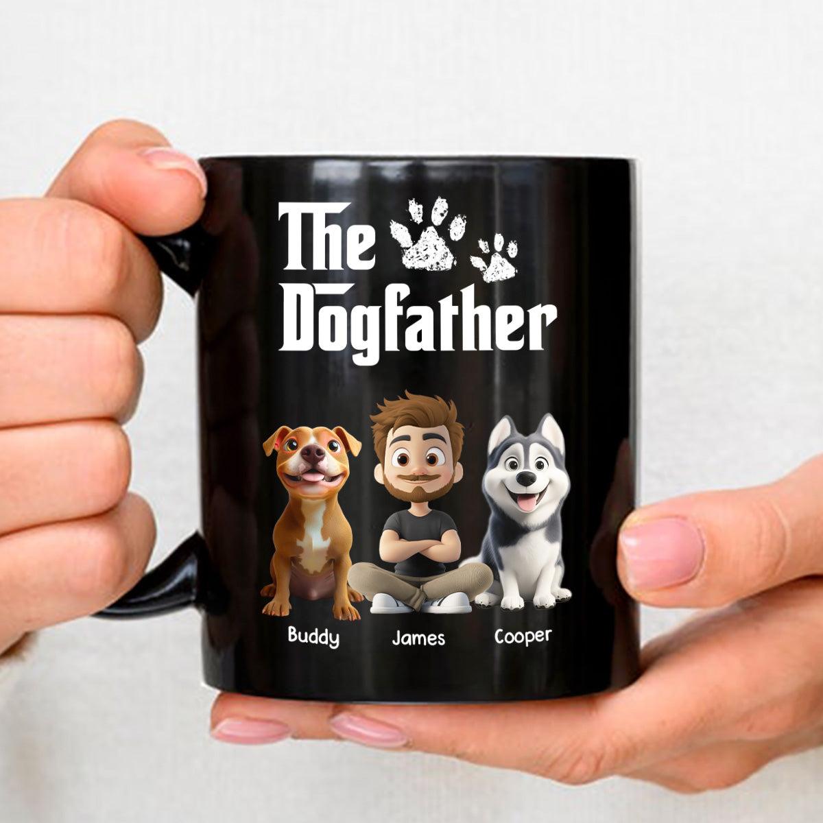 Custom Father's day Birthday Gifts For Dog Dad, Dog Lovers • Cool Dog Father - Personalized Coffee Mug