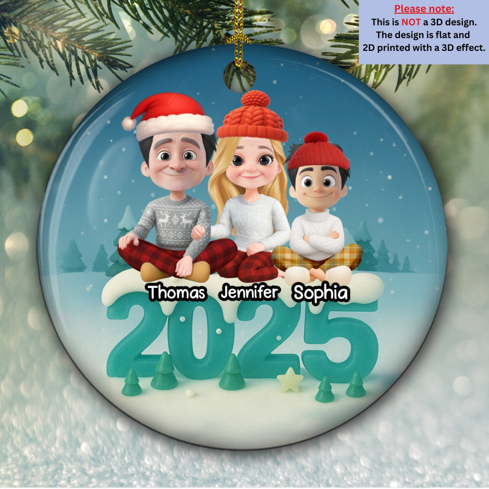 Custom Christmas Decor Home Birthday Gifts For Dog Lovers • See Through You - Personalized 3D Effect Ceramic Ornament